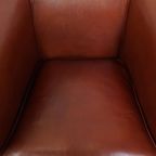 Set Van 2 Elegante En Stijlvolle Engelse Stijl Clubfauteuils Gemaakt Van Rundleer thumbnail 6