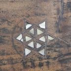 19E Eeuwse Syrische Huwelijkskist Met Parelmoer Ingelegd thumbnail 35