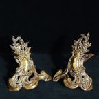 Rococo Stijl Bronzen Vuurbokken thumbnail 3