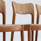 4 Vintage Deense Eetkamer Stoelen Van Niels Koefoed thumbnail 3