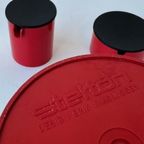 Stelton Karaf Suikerpot Melkkan Erik Magnussen Vintage Rood thumbnail 4