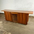 Italiaans Vintage Dressoir Kast Met Walnoot Hout thumbnail 4