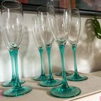 7x Luminarc France Champagne Glaze Aqua Groen thumbnail 6