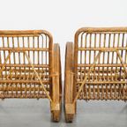 Set Van 2 Luxe Franse Rotan Vintage Design Fauteuils Uit De Jaren ’50 thumbnail 7