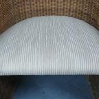Vintage Luit Van Der Helm Rotan Slederok Stoelen (Nieuw Gestoffeerd) thumbnail 6