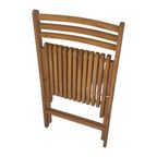 Vintage - Folding Chair With Curved Seat - Light Oak (Wood Grain) - Multiple In Stock! thumbnail 7