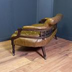 Antiek Leren Victoriaans Chesterfield Leesbankje thumbnail 10