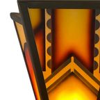 Art Deco / Amsterdam School (Style) - Stained Glass Wall Sconce - Bronze Frame - In The Style Of thumbnail 6