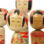 Lot Van 13 Traditionele Vintage Kokeshi Japan Tweede Helft 20E Eeuw thumbnail 12