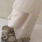 Art Deco Marmer Boeksteunen , Egyptian Revival thumbnail 5