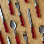 Vintage Ikea Cutlery Set With Red Handles thumbnail 8