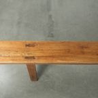 Tijdloze Franse Brocante Halbank/ Bankje Voor Aan De Eettafel Met Een Geweldige Uitstraling thumbnail 7