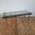 Mid Century Natuurstenen Tafel Met Zwevend Blad Design thumbnail 7