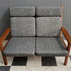 Teak 2 Seat Sofa By Juul Kristensen For Glostrup Denmark thumbnail 8