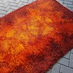 Vintage Vloerkleed Jaren 70 Oranje Retro Vloerkleed Kleed thumbnail 5