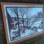 Vintage Spiegel Jagers In De Sneeuw Naar Schilderij Van Pieter Bruegel De Oude (1565) thumbnail 3