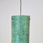 Vintage Hanglamp Polyester Sugar Tube Groen Suiker ‘60 Lamp thumbnail 2