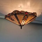 Tifanny Stijl Vintage Zeshoekige Plafondlamp Art Deco thumbnail 3