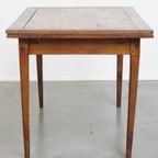 Functionele En Mooie Engelse Antieke Uitschuifbare Eettafel Van Iepen En Kersenhout thumbnail 11