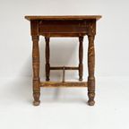 Brocante Bruinkleurige Eettafel, 1970’s thumbnail 3