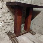 Art Deco Bistro Wand Tafel Sidetable Uit Frankrijk. thumbnail 5