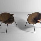 Deense Vintage Mid-Century Relax 'Balloon' Lounge Fauteuils Van Hans Olsen Voor Lea Design, 1950 thumbnail 4