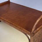 Vintage Rotan Salontafel / Bijzettafel, Met Lectuurbak 1960 - 1970 thumbnail 9