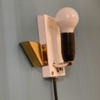 2X Vintage Hillebrand Wandlampen Wandlamp Glas Messing thumbnail 8