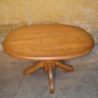 Middelgrote Ovale Massief Eikenhouten Eettafel thumbnail 4