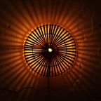 Bamboe Wandlamp Rond Naturel – M thumbnail 7