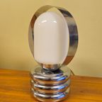 Vintage Space Age Chromen Melkglas Tafellamp Bureaulamp Lamp thumbnail 2