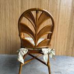 Vintage Bohemian Bamboe Eethoek Met Tafel En Stoelen thumbnail 7