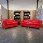Chesterfield Melbourne Set 2 + 3 Zits - Rood thumbnail 2