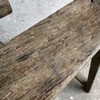 2 Industriële Houten Schragen Uit Jaren 40 thumbnail 4