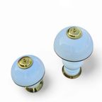2 X Classic White Opaline Glass Table Lamps 1970s thumbnail 4