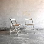 Mid-Century White Folding Dining Chair, Italy 1970S thumbnail 2