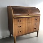 Vintage Zweedse Secretaire Met Ingelegde Kap thumbnail 6