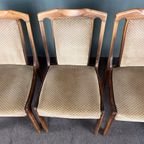 Set Van 4 Vintage Houten Eetkamerstoelen, Jaren 60 thumbnail 11