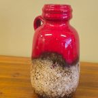 Vintage West Germany Vaas Vaasje Oorvaasje Rood Bruin thumbnail 5