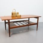 Vintage Salontafel Omkeerbaar Blad Teak thumbnail 15