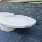 Maitland Smith Designer Salontafel Van Mactan Stone En Travertin thumbnail 4
