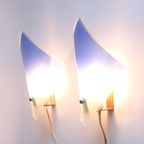 Blue Glass Wall Sconces, 1950S, Set Of Two. thumbnail 3