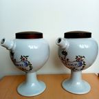 Set 2 Oude Apotheker Potten Met Koper Deksels thumbnail 9