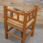 Hoekstoeltje Eikenhout Blank Met Biezen Zitting thumbnail 6