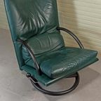 Vintage Rolf Benz Leren Swivel Fauteuil, Torino Bmp thumbnail 11