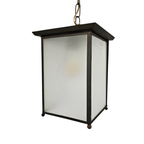 Amsterdamse School - Lantaarnlamp - Hanglamp - Koper - Glas - 1E Kwart 20E Eeuw thumbnail 8