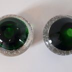 * 2 Murano Kandelaars Spijkerglas Waxine Houders | Kerst thumbnail 5