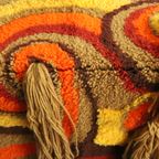 Vintage Wollen Wandkleed In Retro Kleuren, Jaren '60/'70 thumbnail 2