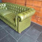 Groene Chesterfield Drie Zit Bank Van Springvale thumbnail 6