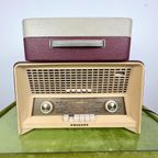 Gereviseerde Vintage Philips Grammofoonspeler En Radio, 1960 thumbnail 2